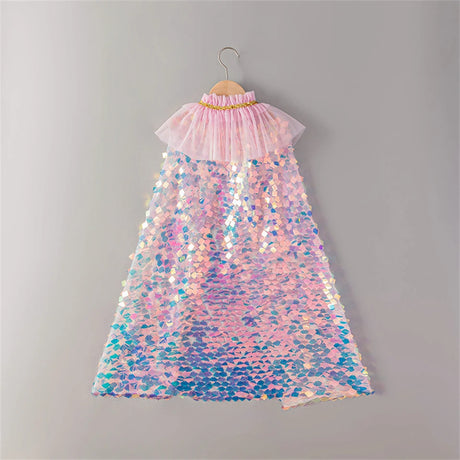 Shiny Rainbow Sequin Cloak Halloween Children's Dress Up Cape