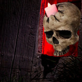 Skull Head Candle Holder Halloween Decor Wall Mounted Candle Sconce