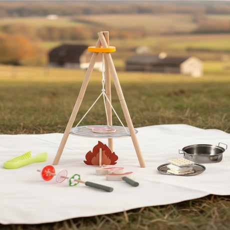 Baby Camping Barbecue Set Toy Role-Playing Camping Scene Immersive Play Gift for Children