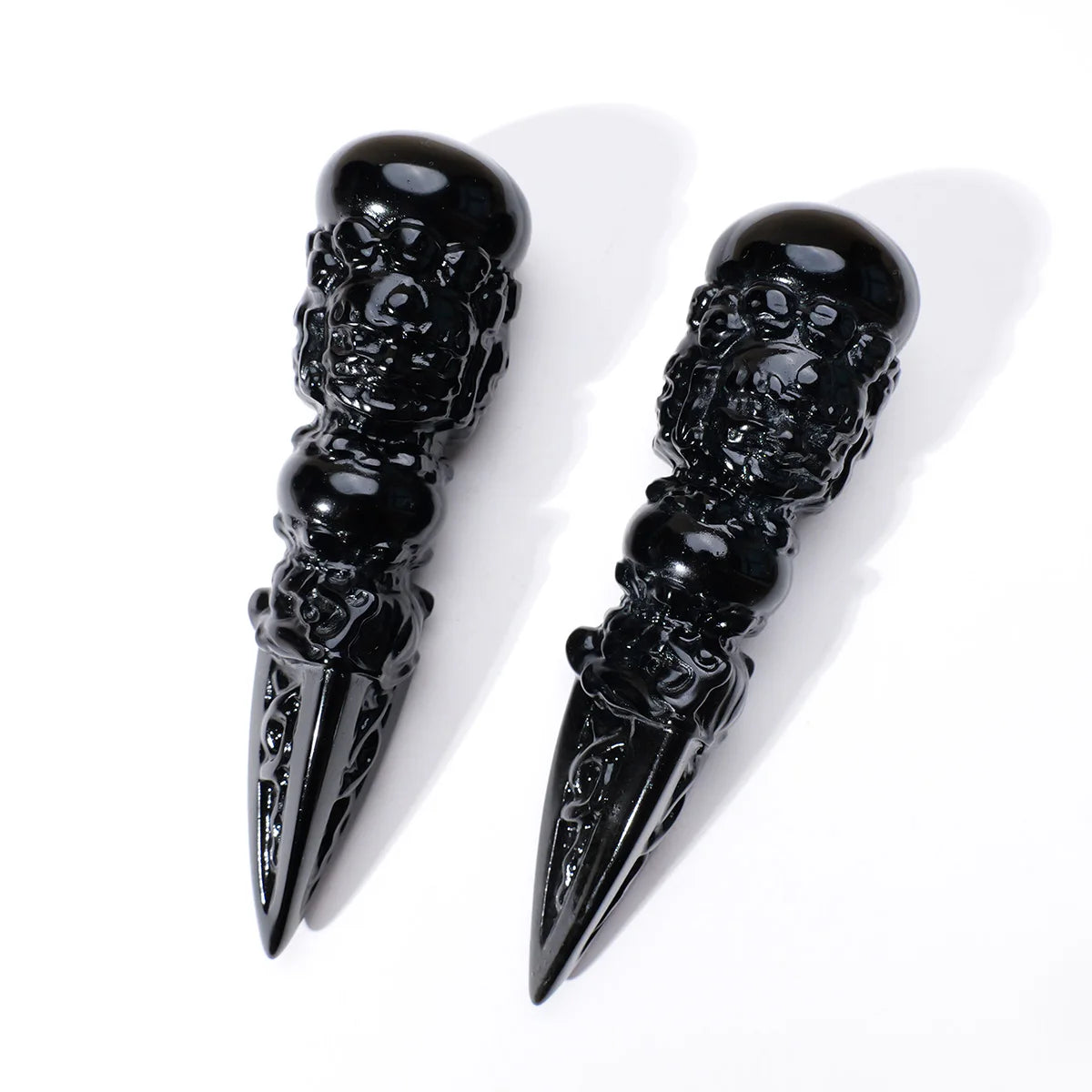 1PC Natural Obsidian "Jin Gangchu" Crystal – Healing Stone Feng Shui Divination & Home Decor Ornament