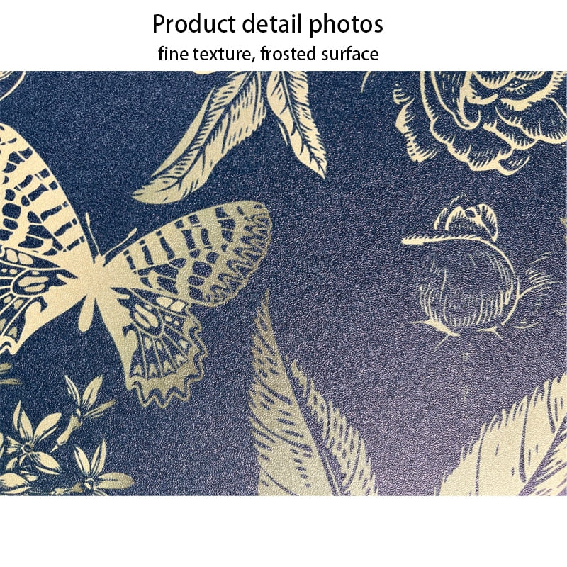 Ink Floral Self Adhesive Wallpaper Black Flower Removable Peel and Stick Wallpaper