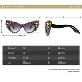 Katy's Crystal Rhinestone Cat Eye Sunglasses Funglasses UV400