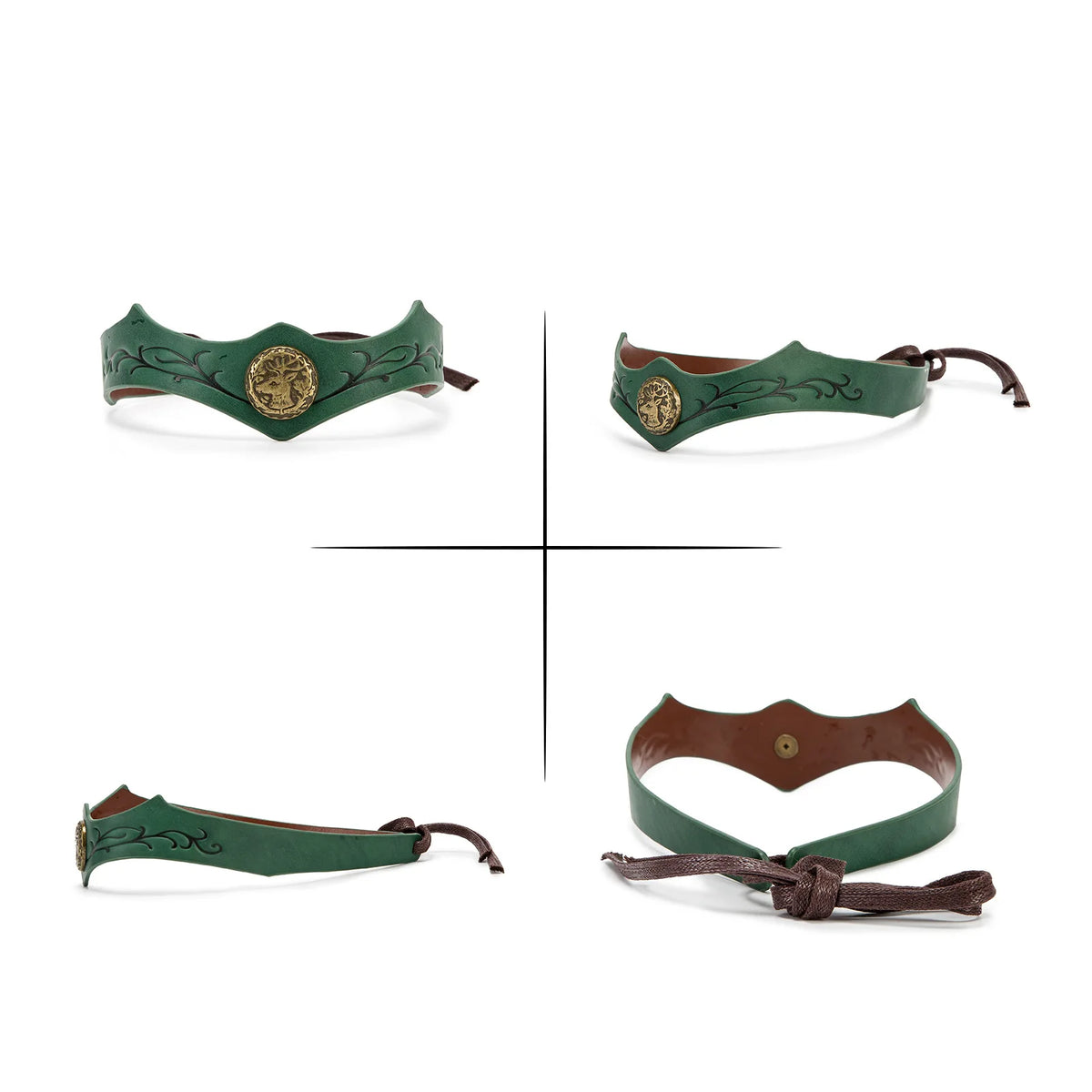 Embellished Medieval Forestcore Faecore Headpieces and Accessories Maple Leaf Deer