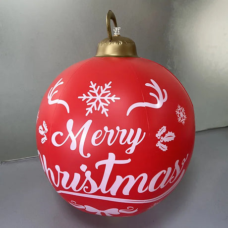 60cm Outdoor Christmas Inflatable Baubles PVC Giant Xmas Balls Decorations Toy Ball