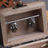 Dragon Scale Hypoallergenic Earrings for Men with Wooden Box