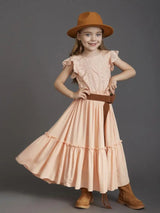 Flower Girls Lace Maxi Photo Shoot Dress