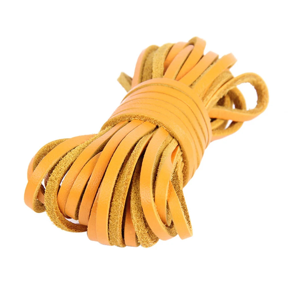 5 Meters Flat Genuine Leather Cord Strip Leather Coloured Ribbon Leather Jewellery Making