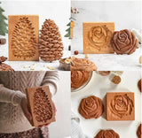 Wooden Shortbread Mould Cookie or Clay Embossing Moulds
