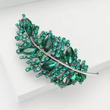 Feather Glass Brooches