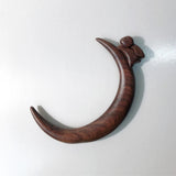 Wooden Hair Sticks Moon Shaped Cute Rabbit Designs Handmade Hair Accessory