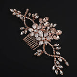 Gold Flower Wedding Hair Comb Bridal Hair Accessories Handmade Headpiece