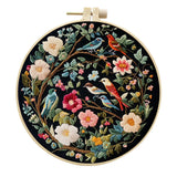 Spring Garden Embroidery Kit with Flower And Bird Pattern DIY Crafts