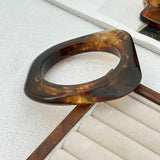 3 Styles Resin Acrylic Bangles Wide Bracelets