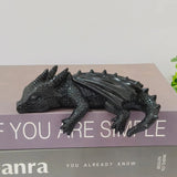 Resin Sleeping Baby Dragon Bookshelf Ornament