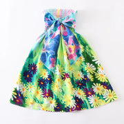 Summer Boho Girls Beach Dress 2 - 12 Years With Necklace Gift