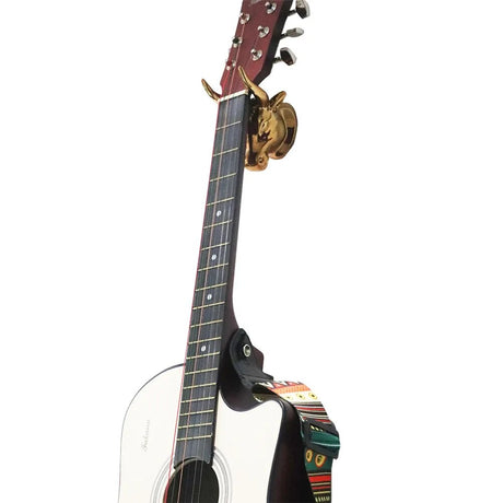 Gilded Guitar Hook Ox Head Hanging Storage Ukulele Stringed Musical Instrument Display Hook