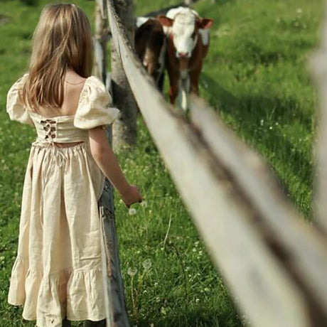 Girl's Cottage Core Dress