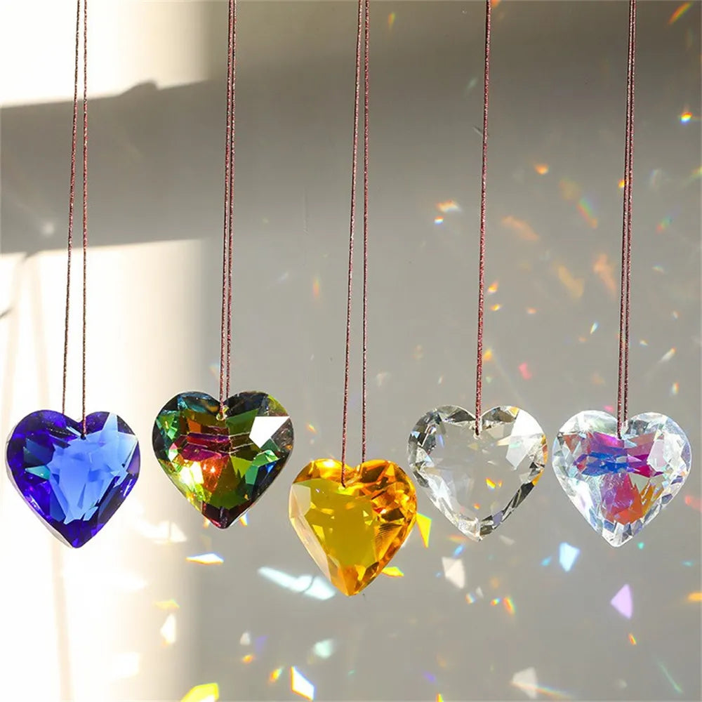 45mm Hanging Heart Sun Catcher Prism Rainbow Maker