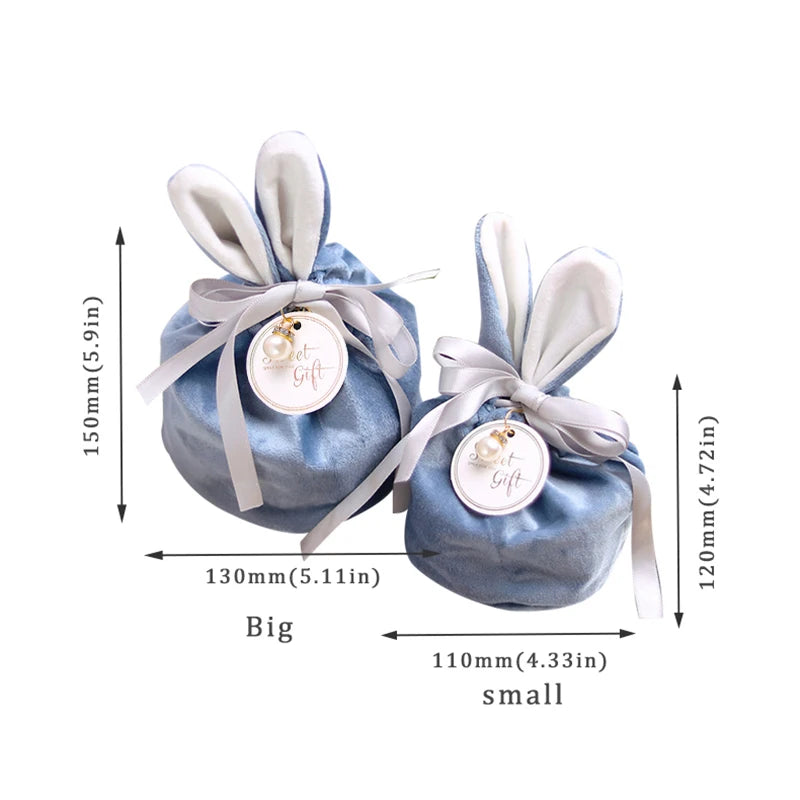 Easter Bunny Bags Velvet Rabbit Ears Gift Packing Chocolate Candy Bags