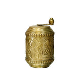150cm Brass Floral Relief Hand-Cranked Tape Measure