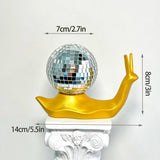Disco Snail Mirror Ball Room Decor