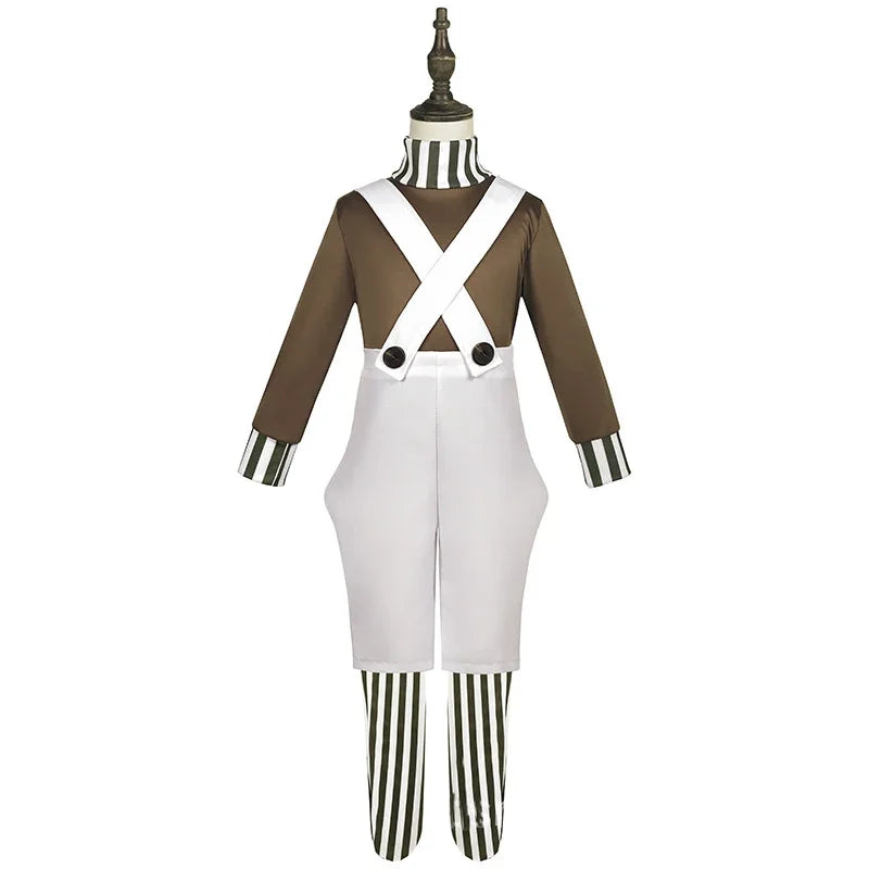 Willy Wonka Charlie and the Chocolate Factory Oompa Loompa Cosplay Book Week Halloween Costumes
