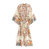 Annie's Floral Print Long Kimono