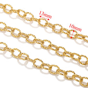 1meter PVD Gold Plated Stainless Steel Thick Large Heavy Chains Necklace Bracelet DIY Jewellery Making Finding