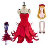 Miss Acacia Disguise Cosplay Costume Red Dancing Dress With Headgear Halloween Costumes