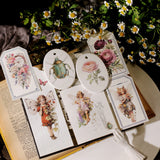 2 Sheet RUB ON Fairy Stickers Junk Journal Craft Transfer Rose Butterfly Stickers DIY Scrapbooking Craft Stickers