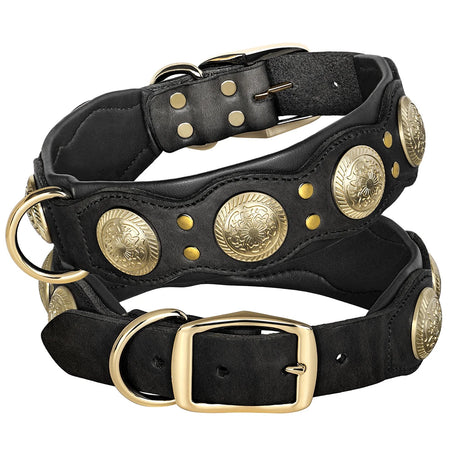 Roman's Genuine Leather Dog Collar Medieval Cosplay Pet Accessories