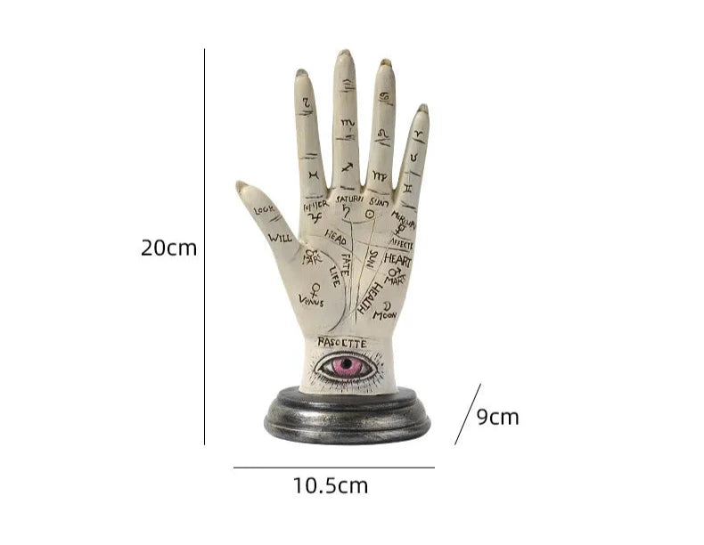 Hand of God Palmistry Statue Devil's Hand Demonic Figurine Halloween Decorations Dark Academia Home Decor