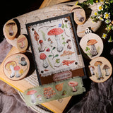 2 Sheet Vintage Mushroom RUB ON Transfer Stickers Junk Journal DIY Album Scrapbooking Craft Stickers