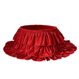 Ruffled Velvet Christmas Tree Skirt Collar Five Colours
