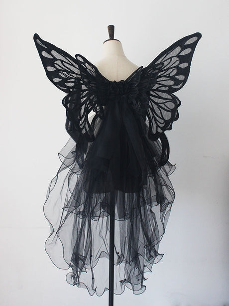 Black or White Butterfly Wings Costume