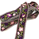 1 Yards Embroidered Rose Lace Trim Jacquard Ribbon DIY Craft Making Sewing Supplies