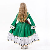 Medieval Carnival Green Long Sleeved Archery Princess Cosplay Dress