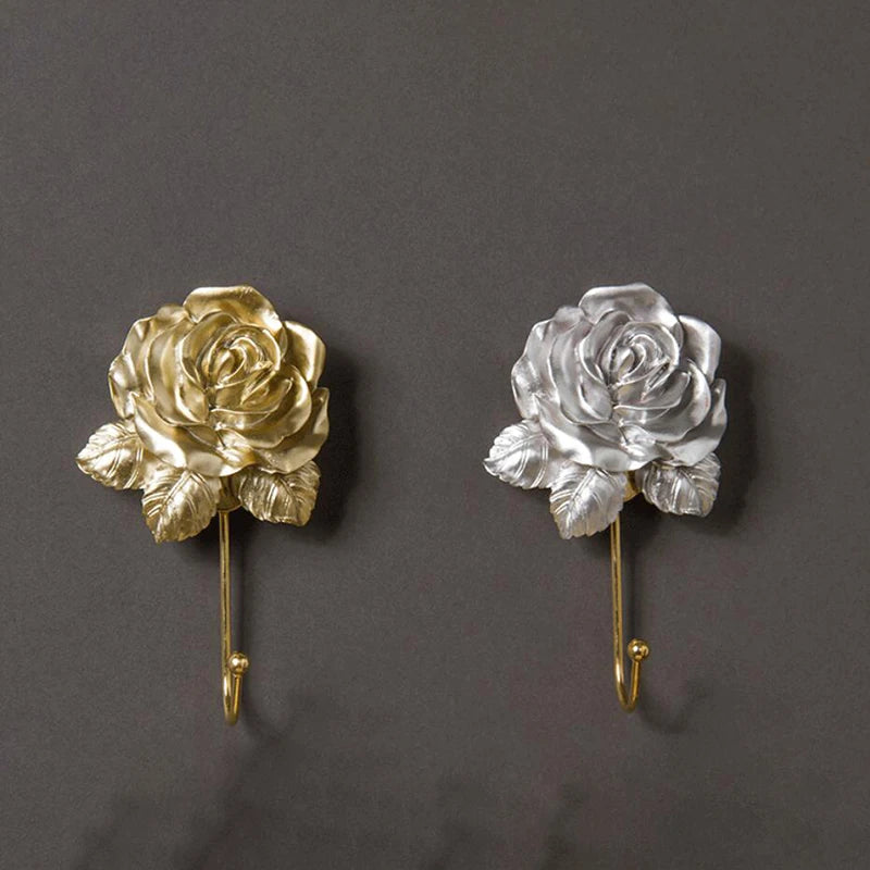 Handpainted Resin Flowers Hooks Rose Lotus Peach Blossom Hydrangea plus more