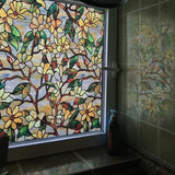Magnolia Stained Glass Window Film Peel and Stick Decals