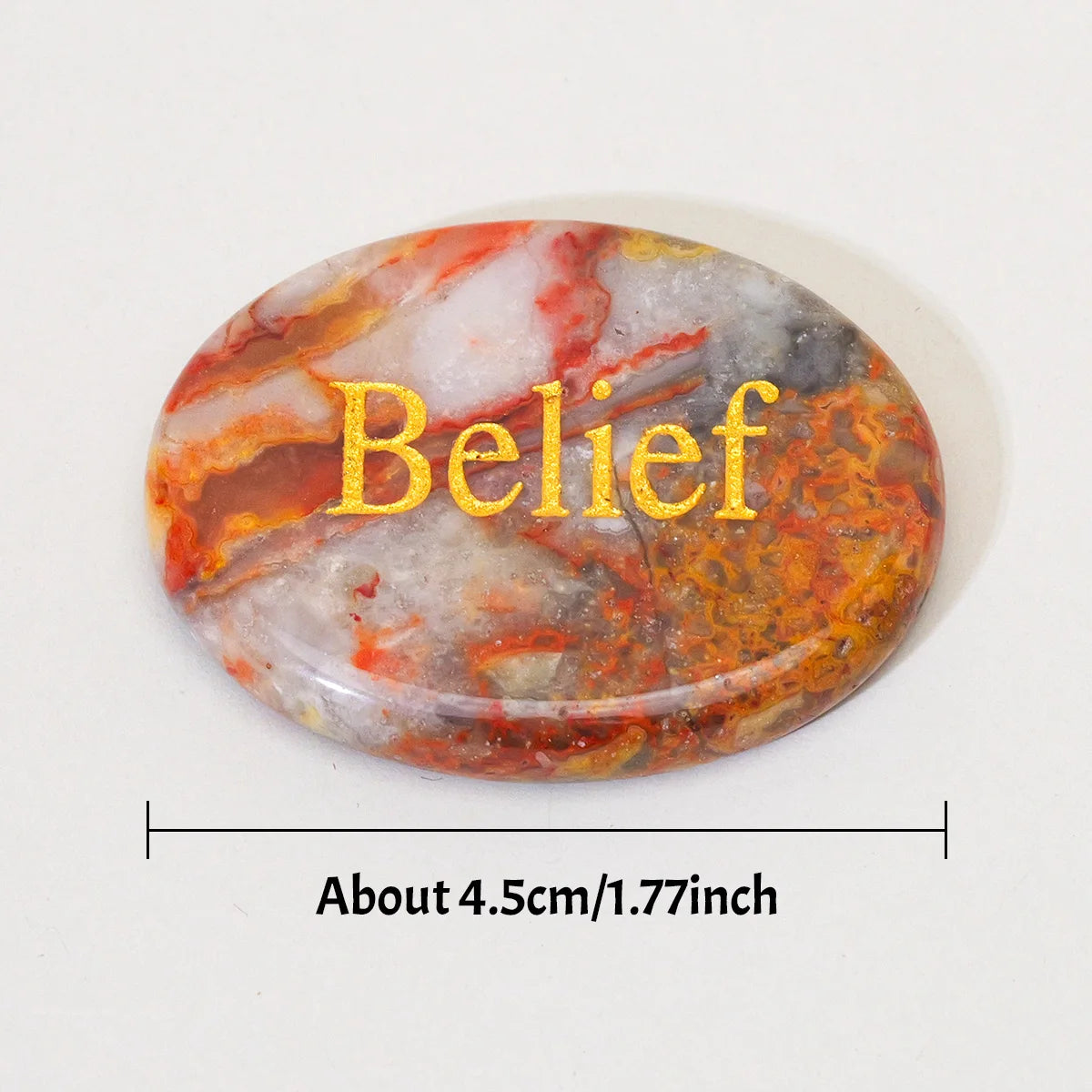 Natural Crystal Thumb Worry Stone for Meditation Anxiety Charkas
