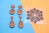 9cm Mandala Pottery Polymer Clay Texture Sheets Embossing Stamp