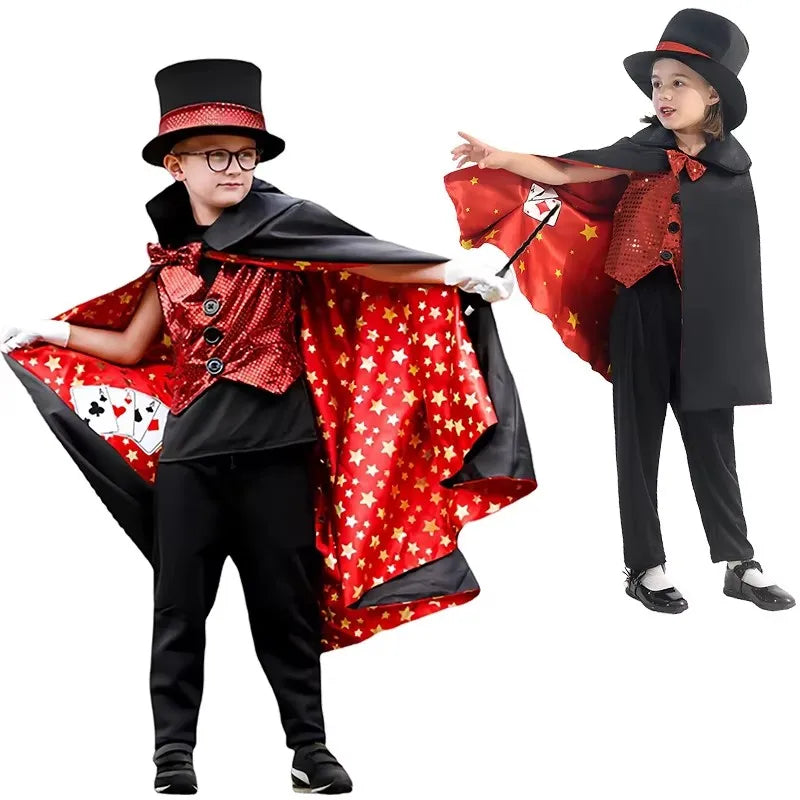 Amazing Magician Children's Book Week Costumes Sets Stage Performance Halloween Cosplay