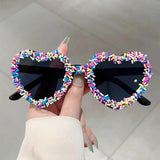 Doughnut Sprinkles Love Heart Sunglasses