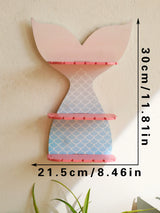 3 Tier Mermaid Tail Wall Floating Wall Shelf Jewellery Hair Accessories Display Shelves