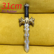 PU Rubber Weapons Knight Dagger Sawtooth Knife Cosplay Prop Sword Safety Role Play