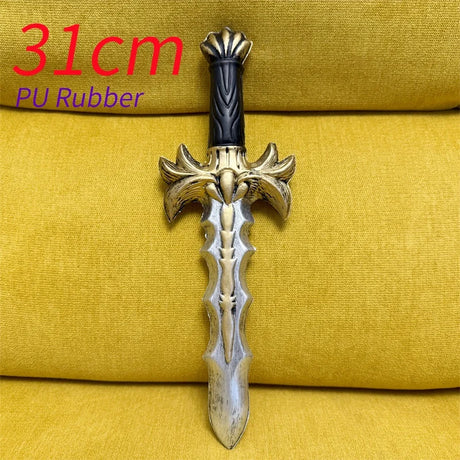 PU Rubber Weapons Knight Dagger Sawtooth Knife Cosplay Prop Sword Safety Role Play