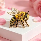 Enamel Bee Brooch Insect Lapel Pins