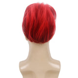 Mohawk Wig in Red & Black Adults Short Hair Wigs Halloween Costume Cosplay