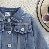 Cousin Crew and Sisters Letter Printed Denim Jackets for Girls