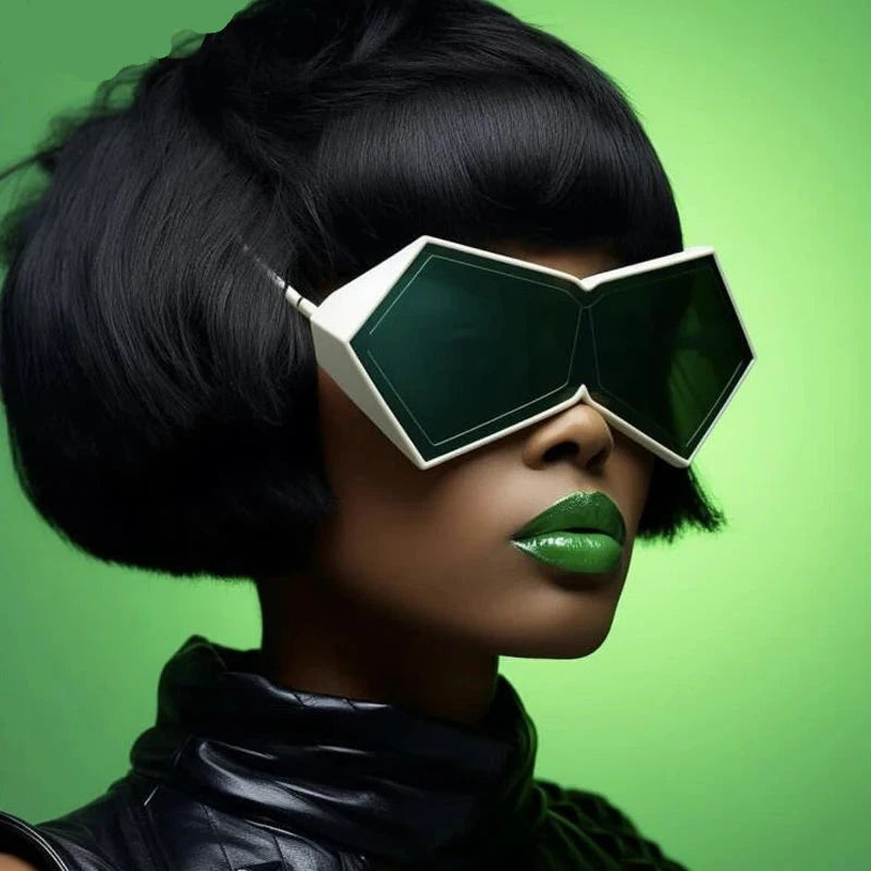 Oversized Futuristic Goggle Sunglasses
